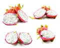 Dragon fruit isolated on white background Royalty Free Stock Photo