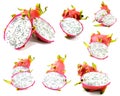 Dragon fruit isolated on white background Royalty Free Stock Photo