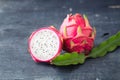 Dragon fruit Juice Blackboard background Royalty Free Stock Photo