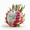Dragon fruit (pitahaya) photo white background Royalty Free Stock Photo