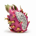 Dragon fruit (pitahaya) photo white background Royalty Free Stock Photo