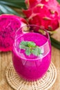 Dragon fruit smoothie Royalty Free Stock Photo