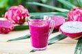 Dragon fruit smoothie Royalty Free Stock Photo