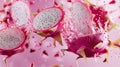 Dragon Fruit Splash: Fresh and Exotic Royalty Free Stock Photo