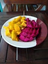 Dragon fruit vs king mangoe