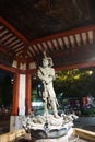 Dragon god statue. Omizuya chozuya Temizuya water basin in english or the Purification Fountain at Senso-ji temple, Asakusa