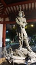 Dragon god statue. Omizuya chozuya Temizuya water basin in english or the Purification Fountain at Senso-ji temple, Asakusa