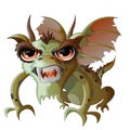 Dragon, vector,green, fire-breathing, big eyes Royalty Free Stock Photo