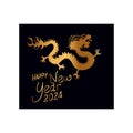 2024 dragon happy new year vectors