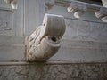 Dragon Head Ancient Water Pipe in Giant Wild Goose Pagoda. It was built in 652 during the Tang dynasty and originally had five