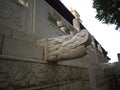 Dragon Head Ancient Water Pipe in Giant Wild Goose Pagoda. It was built in 652 during the Tang dynasty and originally had five