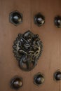 Dragon head brass door handle Royalty Free Stock Photo