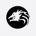 Dragon head logo vector icon Royalty Free Stock Photo