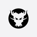 Dragon head logo vector icon Royalty Free Stock Photo