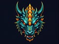 Dragon head logo vector illustration Royalty Free Stock Photo