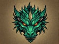 Dragon head logo vector illustration Royalty Free Stock Photo