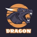 Dragon head mascot logo