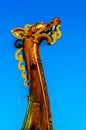 Dragon head on a replica Vking Ship Royalty Free Stock Photo