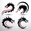 Dragon head vector