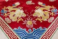 Dragon image on the carpet Royalty Free Stock Photo