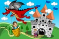 Dragon Kidnapping Princess Prince Castle Tale