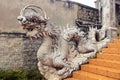 The dragon in Ky Vien pagoda. Dalat, Vietnam Royalty Free Stock Photo