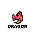 Dragon line simple mascot logo