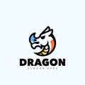 Dragon line symbol logo Royalty Free Stock Photo