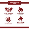 Dragon logo collection vector design