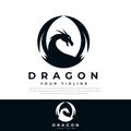 Dragon Logo Vector Silhouette Template