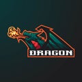 Dragon gaming logo Royalty Free Stock Photo