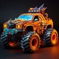 Dragon Monster Truck: Artistic 3d Printed Barbarian Hot Wheels