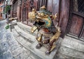 Dragon near monastery Royalty Free Stock Photo