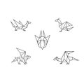 Dragon Origami Geometric Vector