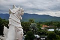 A Dragon overlooks the valley at the Wat Ban Den .