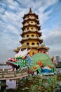 The Dragon Pagodas located at Lotus Lake in Zuoying District, Kaohsiung, Taiwan Royalty Free Stock Photo