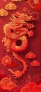 Dragon,The paper cutting. The Chinese Zodiac. Royalty Free Stock Photo