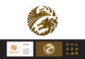 Dragon Phoenix Logo - Business Cards Design Vector Royalty Free Stock Photo