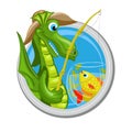 Dragon Pisces zodiac sign Royalty Free Stock Photo