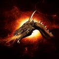 Dragon in plasma flames