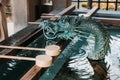 Water and Dragon in Japanese worship Royalty Free Stock Photo