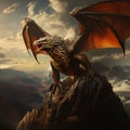 Dragon Promo Material: Bright, Fiery Golden Wings Gliding Over a