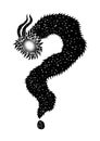 Dragon question mark design art Illustration