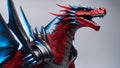 dragon _A red dragon that has been enhanced and modified by a rogue scientist who wants to create the ultimate cyborg dragon