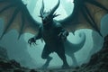 Dragon-Revenant Chronicles: Shadows of Gothic Darkness Royalty Free Stock Photo
