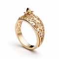 Nature-inspired Art Nouveau Gold And Diamond Ring