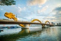 Dragon River Bridge Rong Bridge, the symbol of Da Nang city, Vietnam