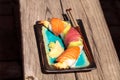Dragon roll sushi with salmon Royalty Free Stock Photo