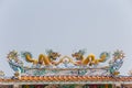 Dragon on roof chinese temple