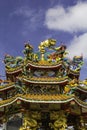 Dragon on roof at chinese temple,thailand Royalty Free Stock Photo